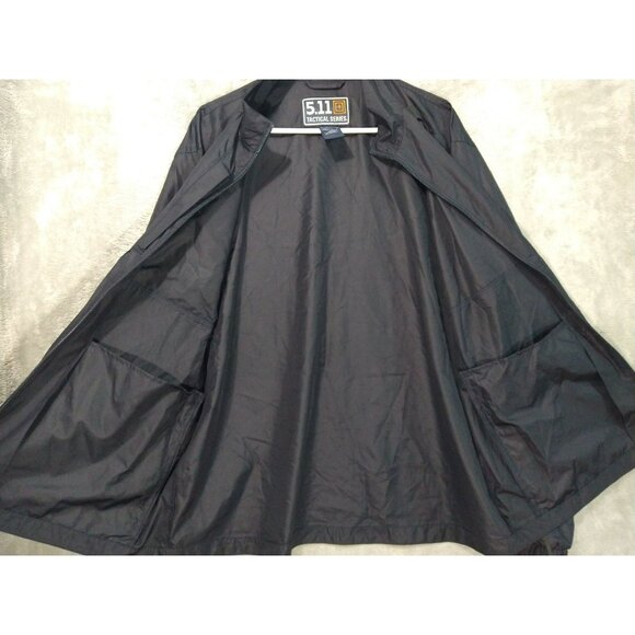 5.11 Tactical Series Jacket Mens Large Black Packable Windbreaker Full Zip - Picture 3 of 7